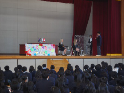 田柄高等学校 留学生歓迎会の写真